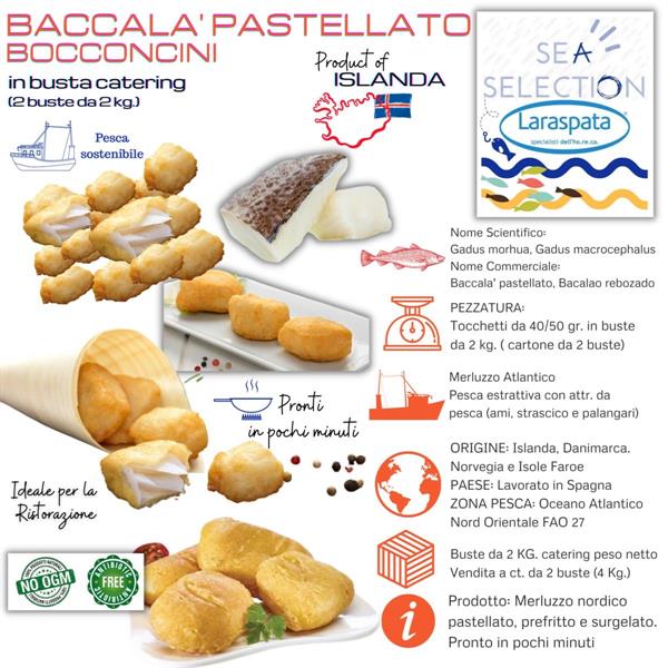 BACCALA' PASTELLATO IQF KG.1 (gadus morhua ZONA FAO 27) rispo